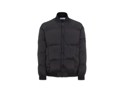Stone Island 43232 Macro Ripstop Nylon Metal in Econyl Regenerated Nylon Down-TC "Black"