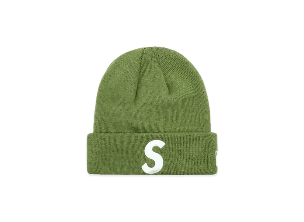 Supreme New Era S Logo Beanie "Olive" (23FW)