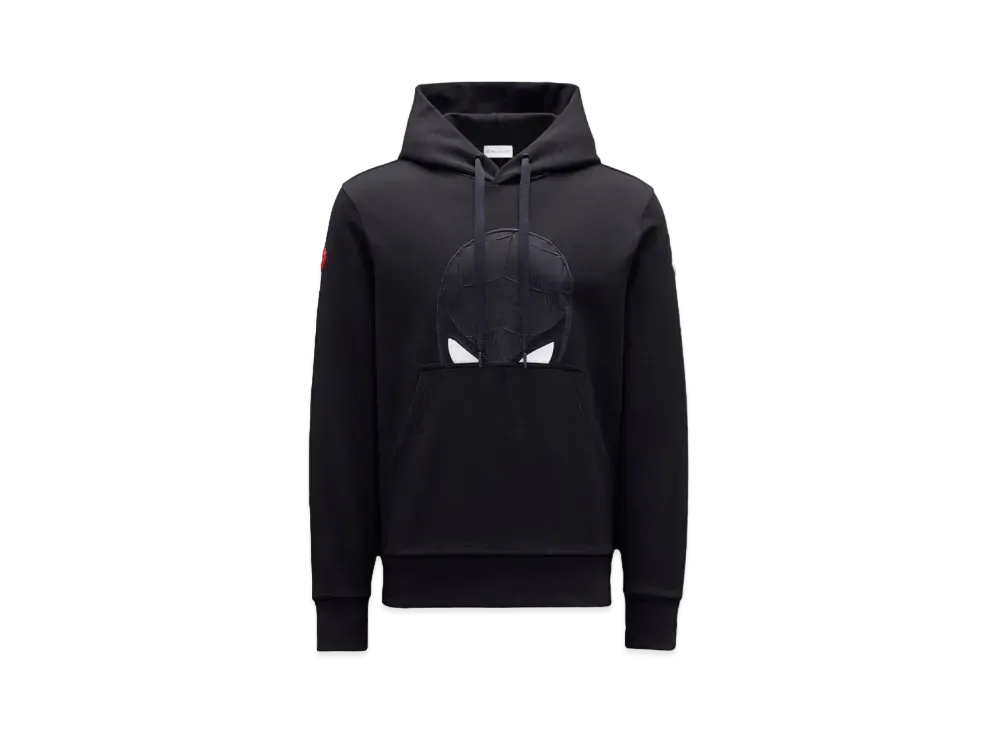 MONCLER Spider-Man Motif Hoodie "Black"
