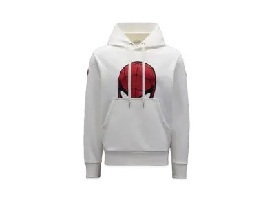 MONCLER Spider-Man Motif Hoodie "White"