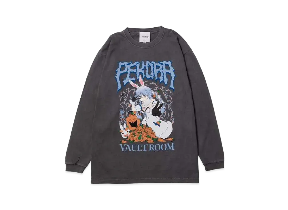 VAULTROOM Usada Pekora L/S Tee "Charcoal"