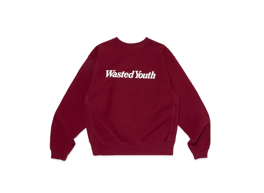 Wasted Youth Heavy Weight Sweatshirt#1 "Burgundy" / VERDY