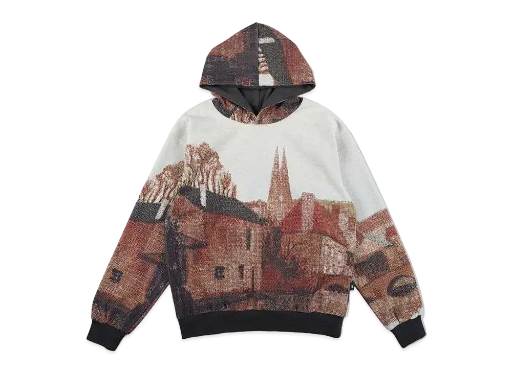 WIND AND SEA Landscape Jacquard Hoodie "Beige"