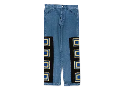 WIND AND SEA Crochetknit x Denim Pants "Black/Yellow"