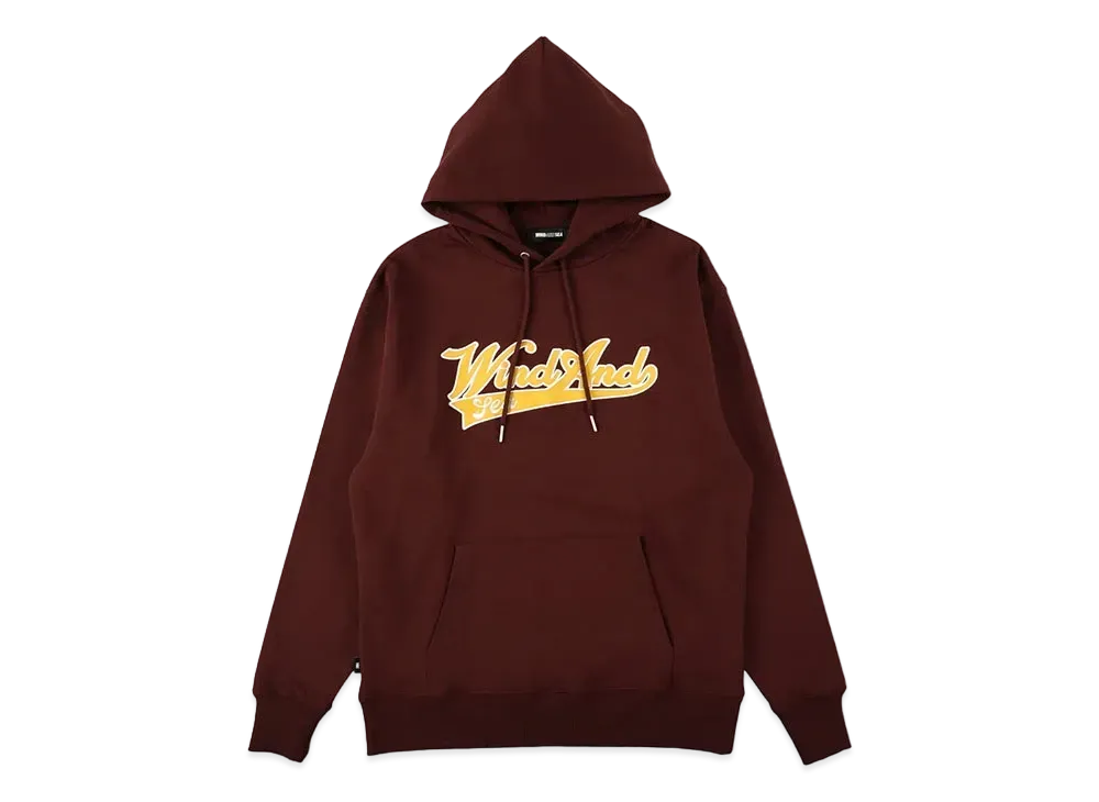WIND AND SEA Satin Patch Hoodie "Brown"