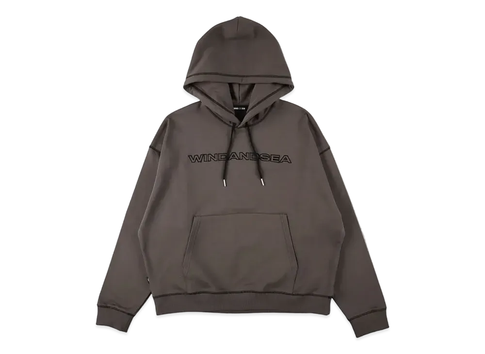 WIND AND SEA Stitch Logo Hoodie "Charcoal"
