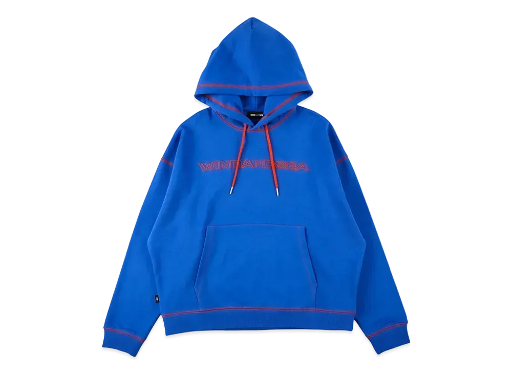 WIND AND SEA Stitch Logo Hoodie "Blue"