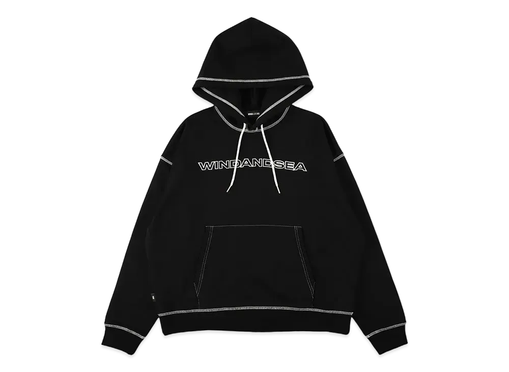 WIND AND SEA Stitch Logo Hoodie "Black"