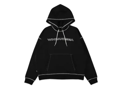 WIND AND SEA Stitch Logo Hoodie "Black"