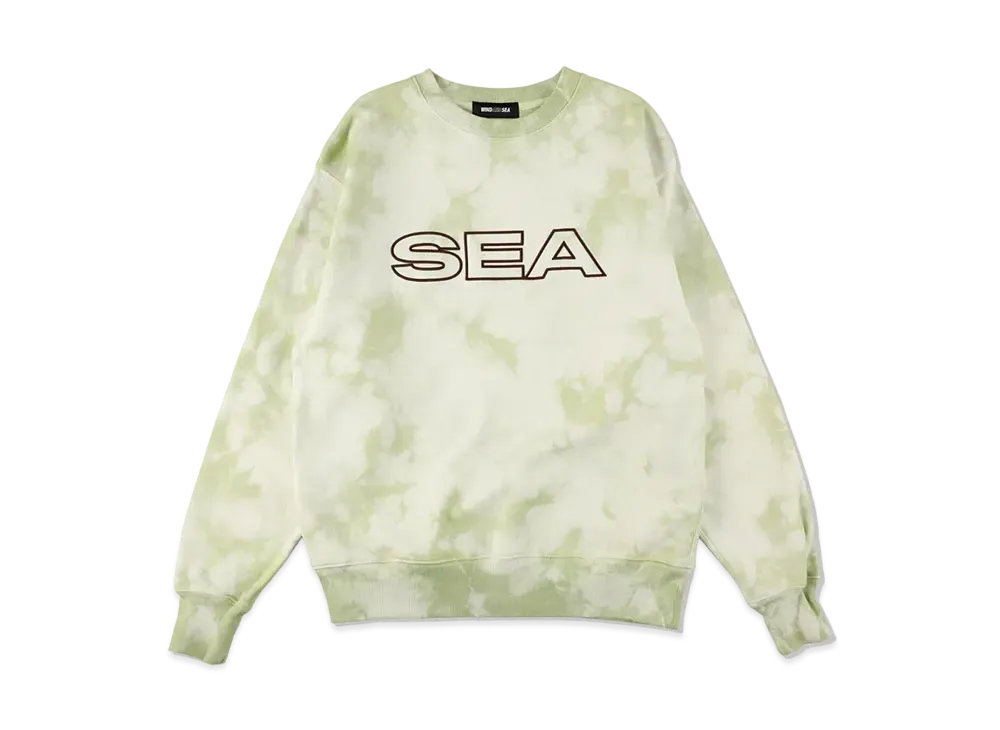 WIND AND SEA Tie Dye Logo Sweat "Lime"