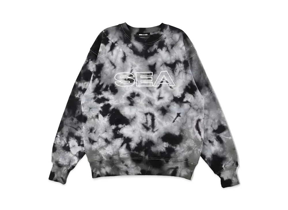 WIND AND SEA Tie Dye Logo Sweat "Black"