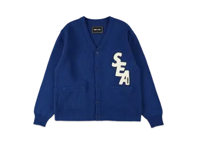 WIND AND SEA Lettered Cardigan "Navy"
