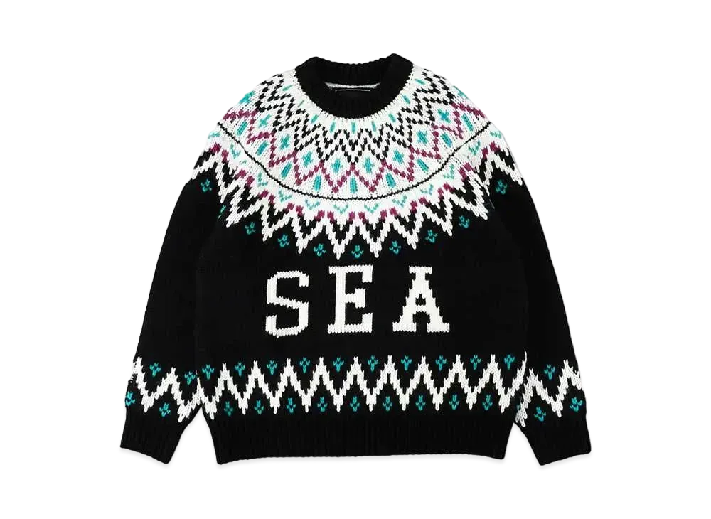 WIND AND SEA Nordic Sweater "Black"