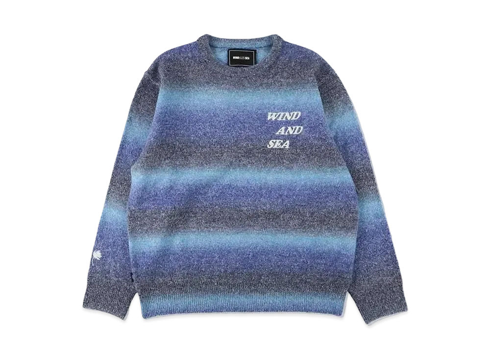 WIND AND SEA Gradation Logo Sweater "Blue"