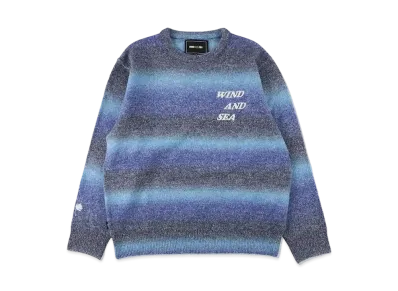 WIND AND SEA Gradation Logo Sweater "Blue"