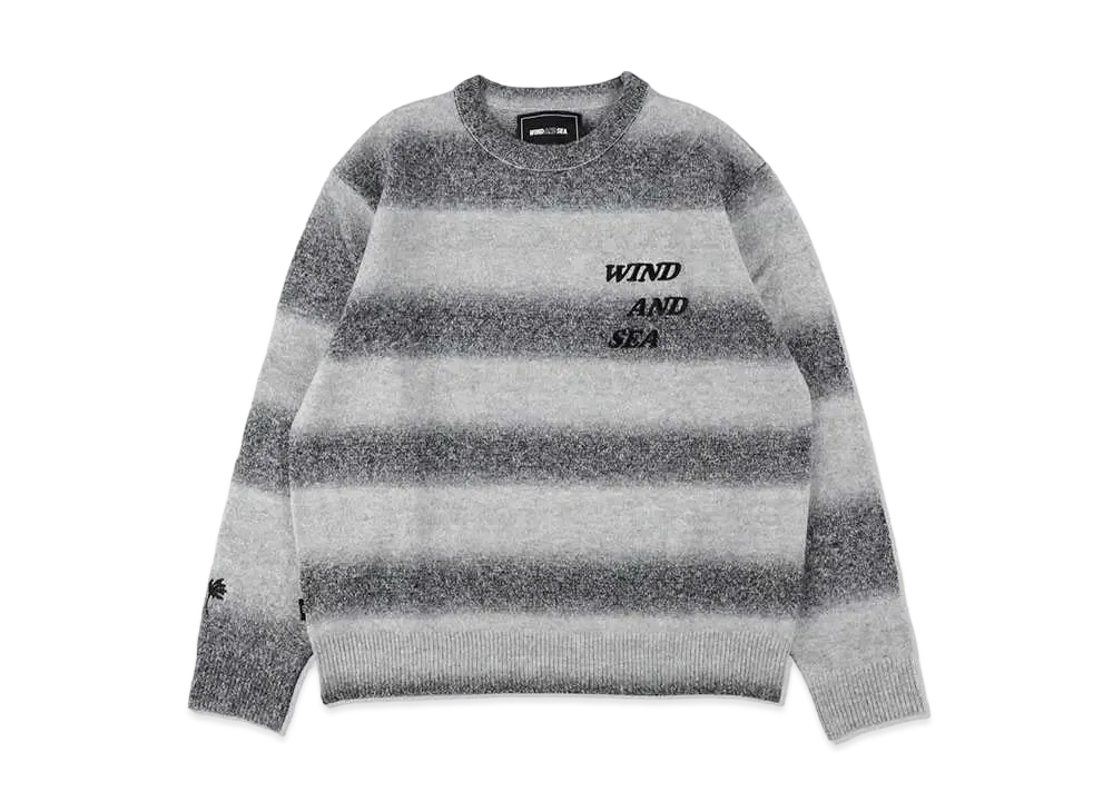 WIND AND SEA Gradation Logo Sweater "Gray"
