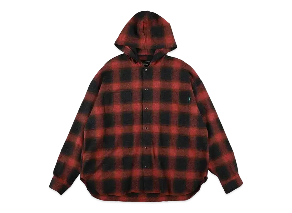 WIND AND SEA Hood Shirt(Check) "Red"