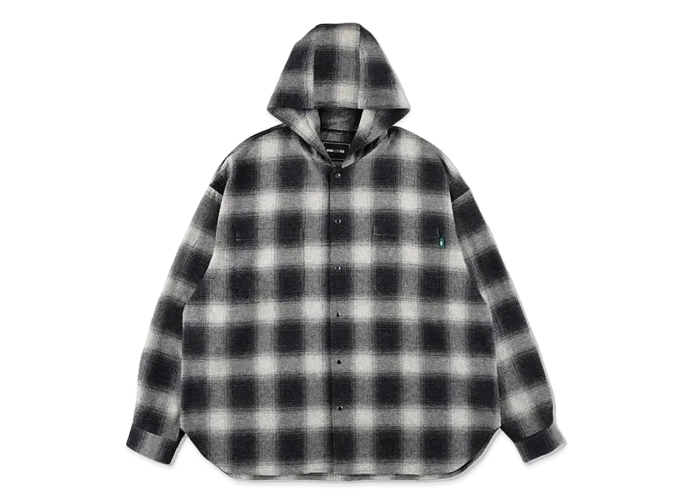 WIND AND SEA Hood Shirt(Check) "White"