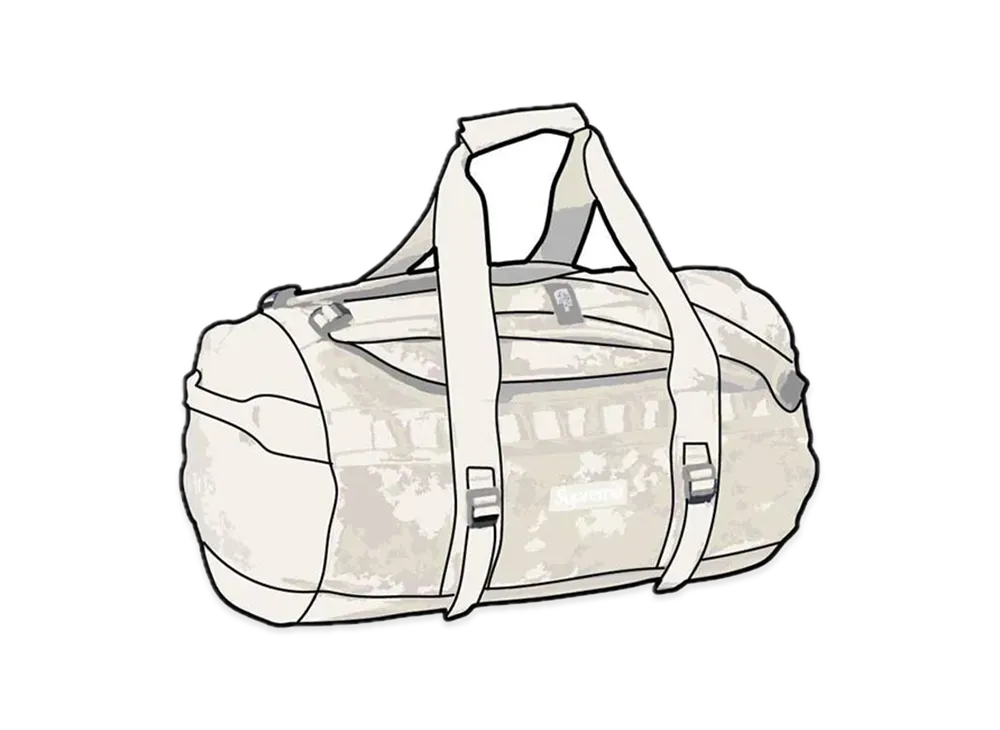 Supreme x The North Face Suede Small Base Camp Duffle Bag "Stone"