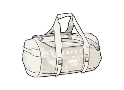 Supreme x The North Face Suede Small Base Camp Duffle Bag "Stone"