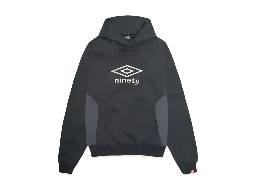 umbro x 9090 Collaboration Logo Hoodie "Charcoal Black"
