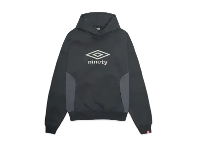 umbro x 9090 Collaboration Logo Hoodie "Charcoal Black"
