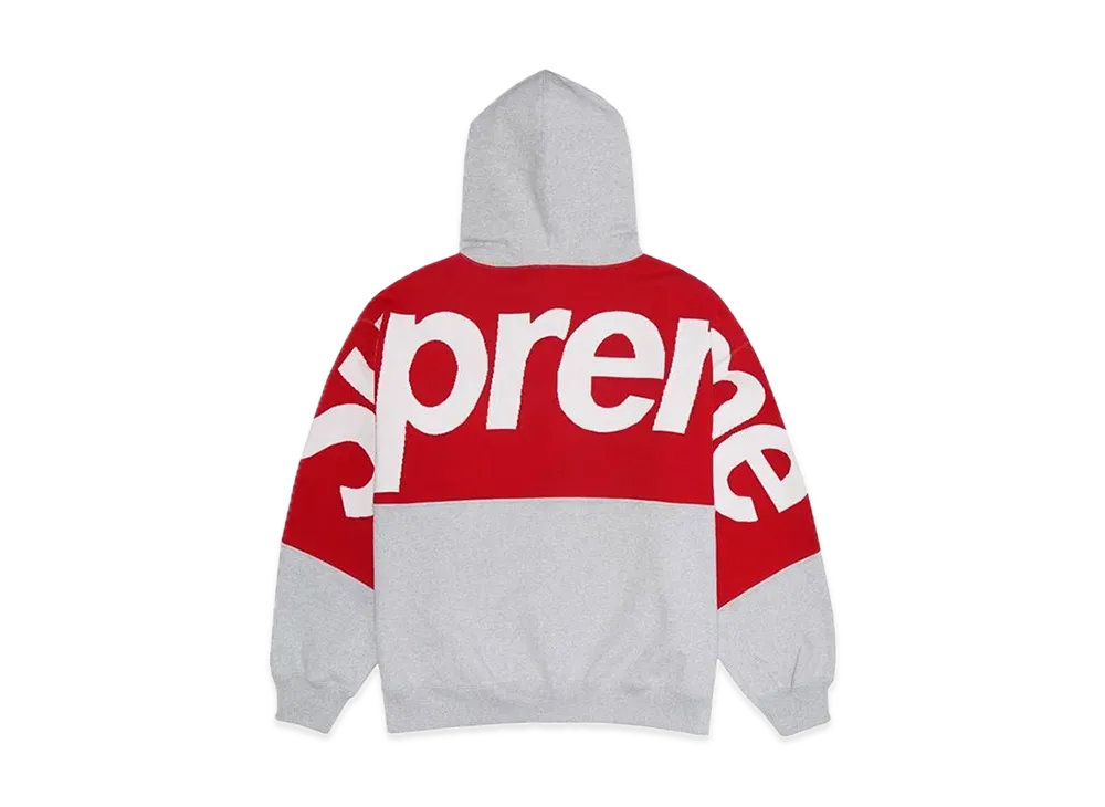 Supreme Big Logo Jacquard Hooded Sweatshirt "Heather Grey"