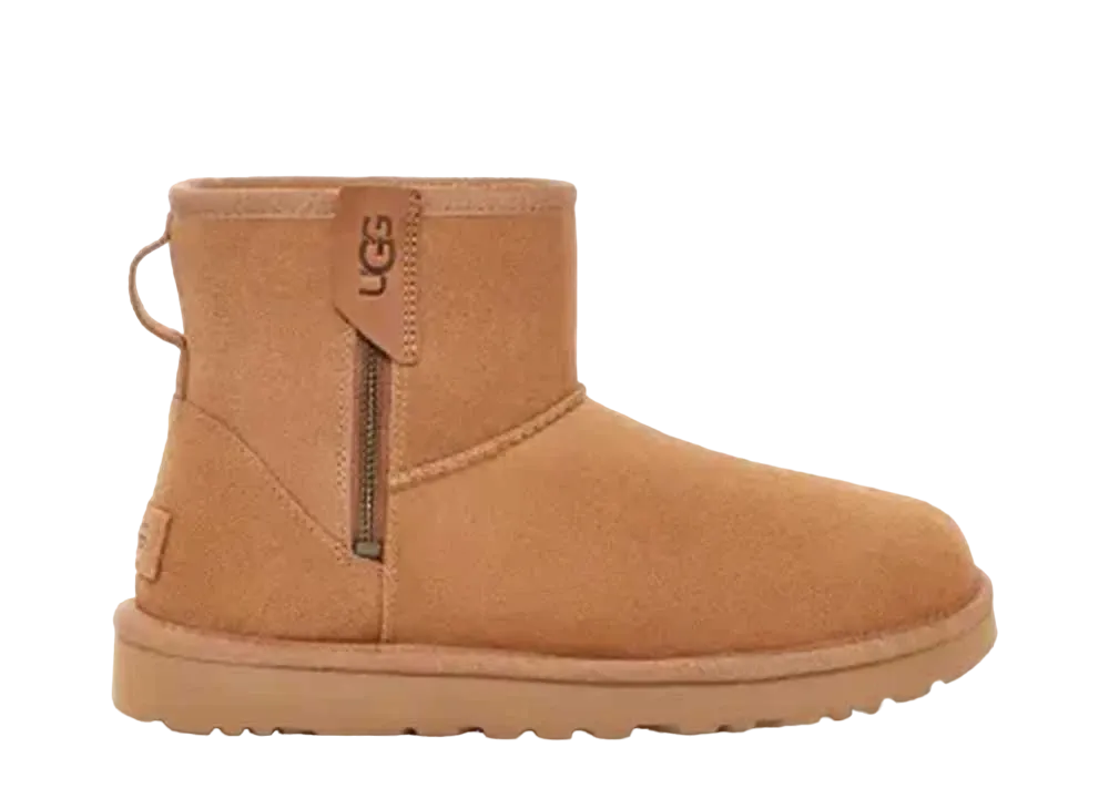 アグ ウィメンズ クラシック ミニ ベイリー ジップ "チェスナット"