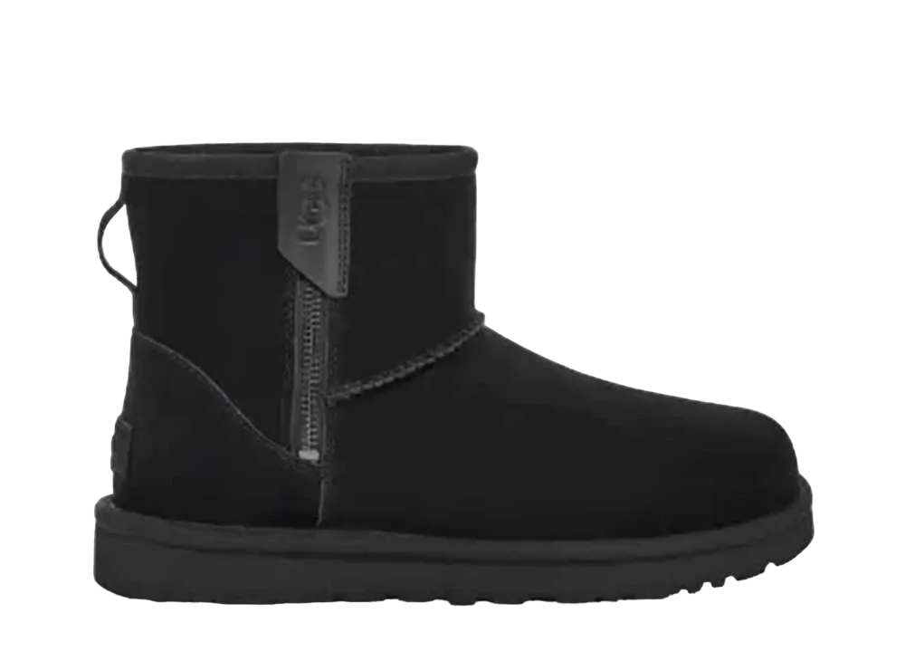 アグ ウィメンズ クラシック ミニ ベイリー ジップ "ブラック"