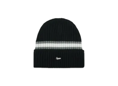 Supreme Striped Cashmere Beanie "Black"