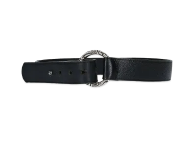Chrome Hearts Scroll Leather Belt "Black/Silver"