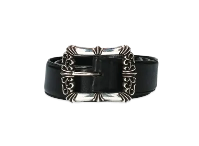 Chrome Hearts Filigree OTJ Buckle Leather Belt "Black/Silver"