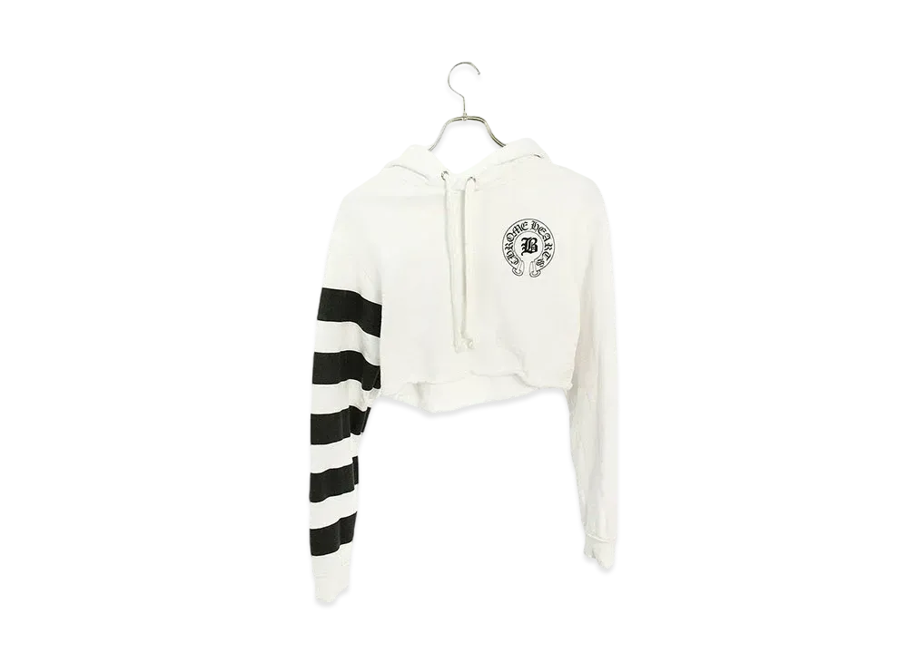 Chrome Hearts x Bella Hadid Dagger Zip Up Short Hoodie "White"