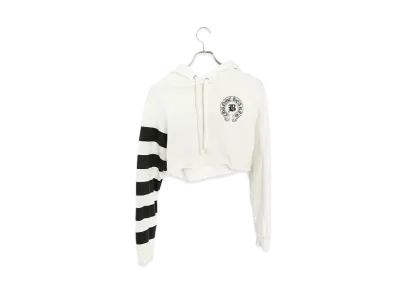 Chrome Hearts x Bella Hadid Dagger Zip Up Short Hoodie "White"