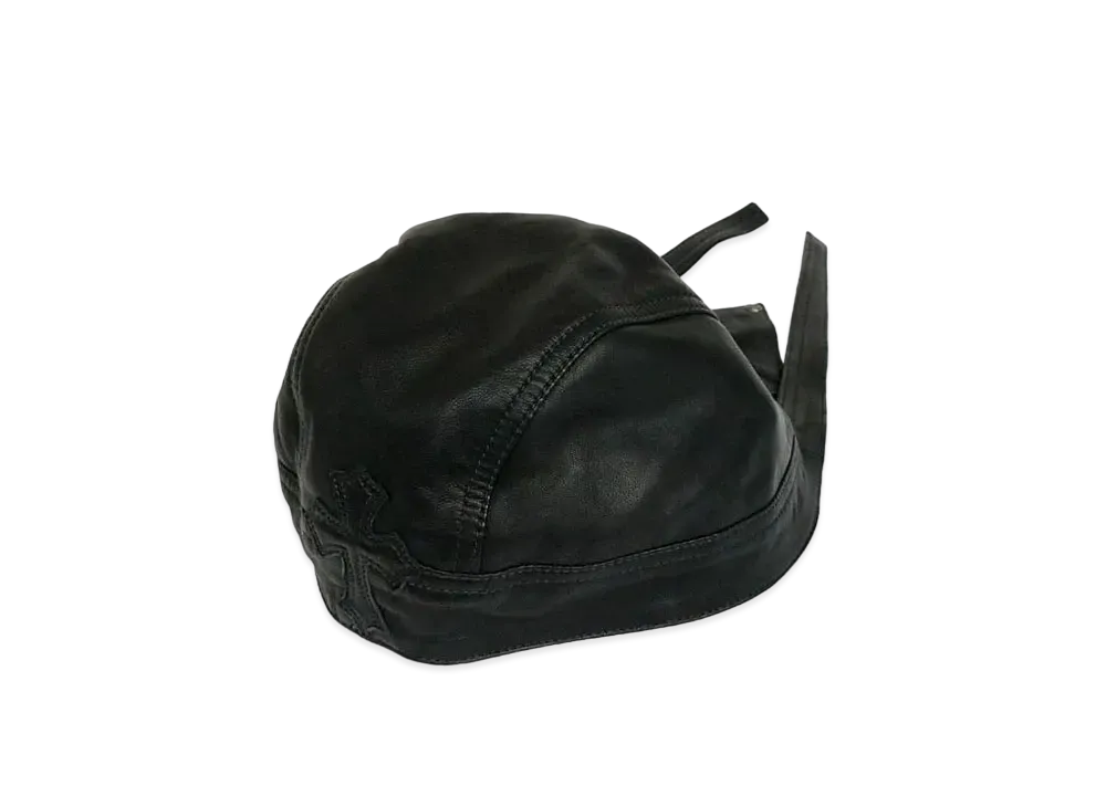 Chrome Hearts Soft Leather Bandana Cap "Black"