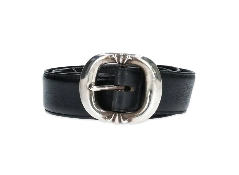 Chrome Hearts 1.5 Gunslinger Leather Belt "Black/Silver"