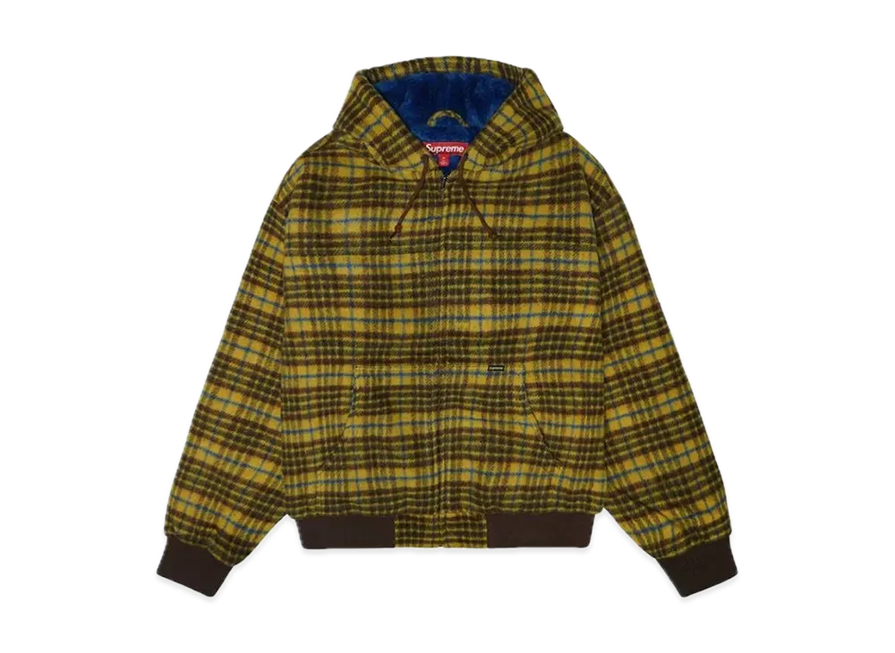 Supreme Plaid Wool Hooded Work Jacket 