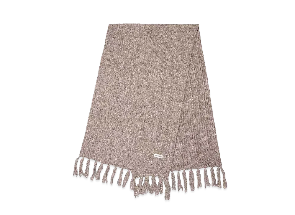 nakedgauge WILD NATURE YARN & MERRY YARN 'BETWEEN' SCARF "TERRACOTTA"