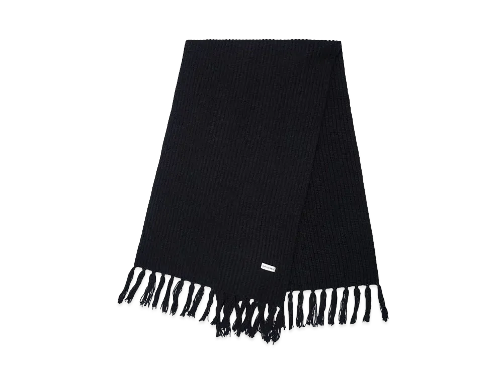 nakedgauge WILD NATURE YARN & MERRY YARN 'BETWEEN' SCARF "BLACK"