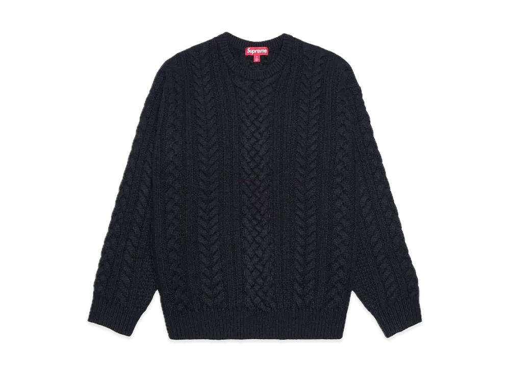 Supreme Applique Cable Knit Sweater "Black"
