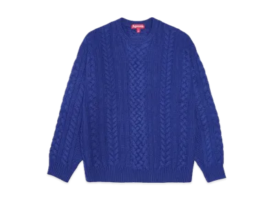 Supreme Applique Cable Knit Sweater "Navy"