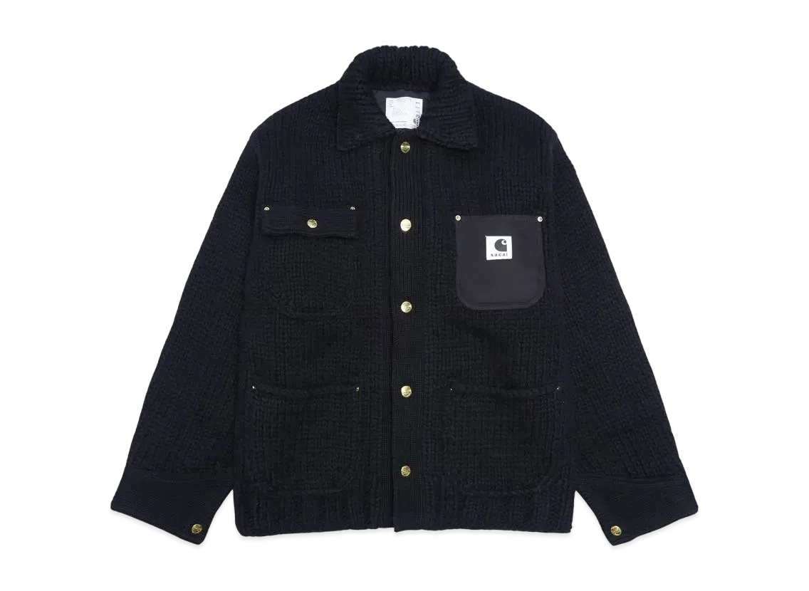 Carhartt WIP x sacai Knit Jacket Michigan "Black"