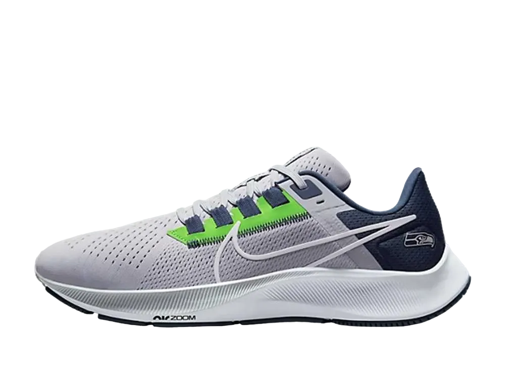 Nike Air Zoom Pegasus 38 Seahawks "Wolf Grey/White/College Navy"