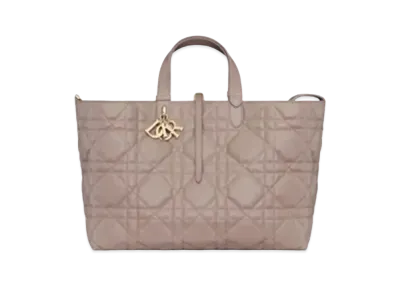 Dior Toujours Bag Large Warm Macrocannage Calfskin "Taupe"