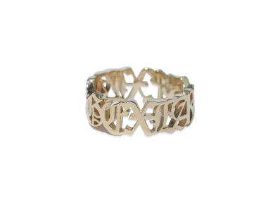 XLARGE x GRILLZ JEWELZ Old English Ring "Gold"