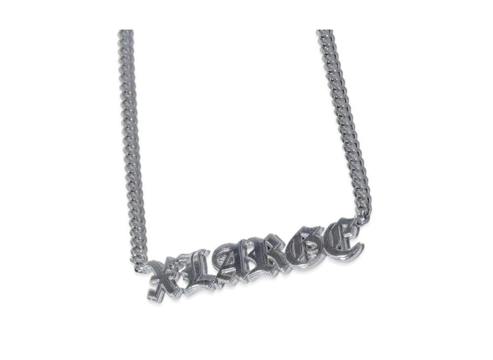 XLARGE x GRILLZ JEWELZ Old English Chain Neckless "Silver"