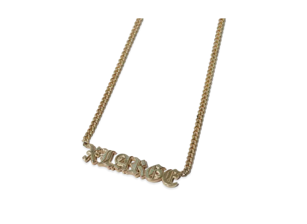 XLARGE x GRILLZ JEWELZ Old English Chain Neckless "Gold"
