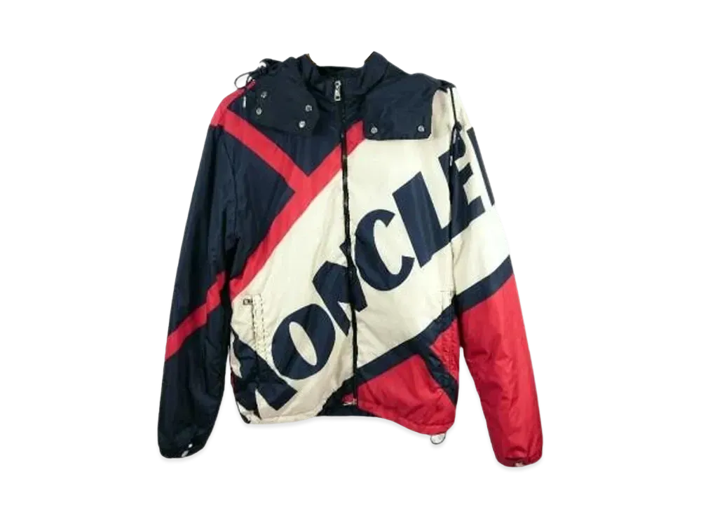 MONCLER Logo Down Jacket "Navy/Red"