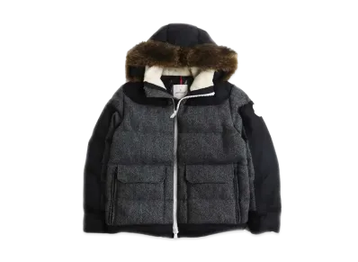 MONCLER ROBERT Hooded Down Jacket "Black/Gray"