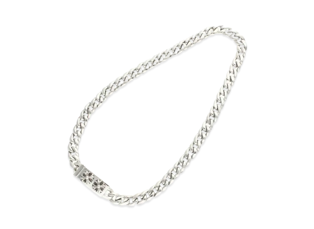 Chrome Hearts Bella Mini ID 14inch Necklace "Silver"